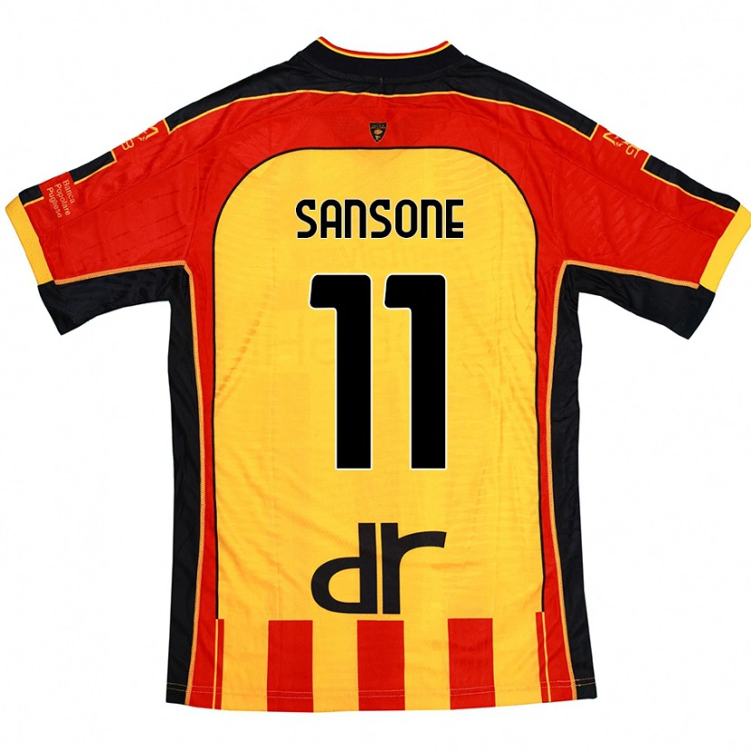 Danxen Uomo Maglia Nicola Sansone #11 Giallo Rosso Kit Gara Home 2024/25 Maglietta