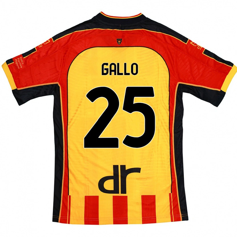 Danxen Uomo Maglia Antonino Gallo #25 Giallo Rosso Kit Gara Home 2024/25 Maglietta