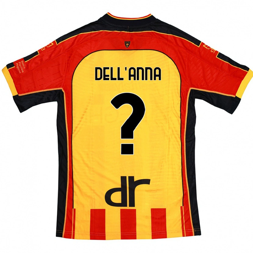 Danxen Uomo Maglia Simone Dell'anna #0 Giallo Rosso Kit Gara Home 2024/25 Maglietta