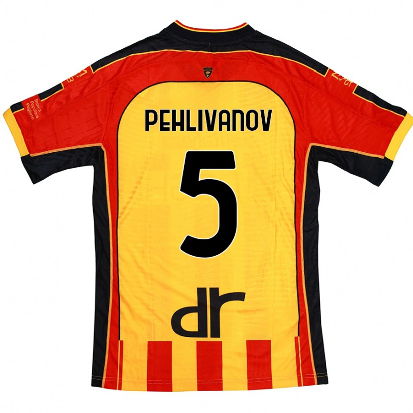 Danxen Uomo Maglia Cristian Pehlivanov #5 Giallo Rosso Kit Gara Home 2024/25 Maglietta