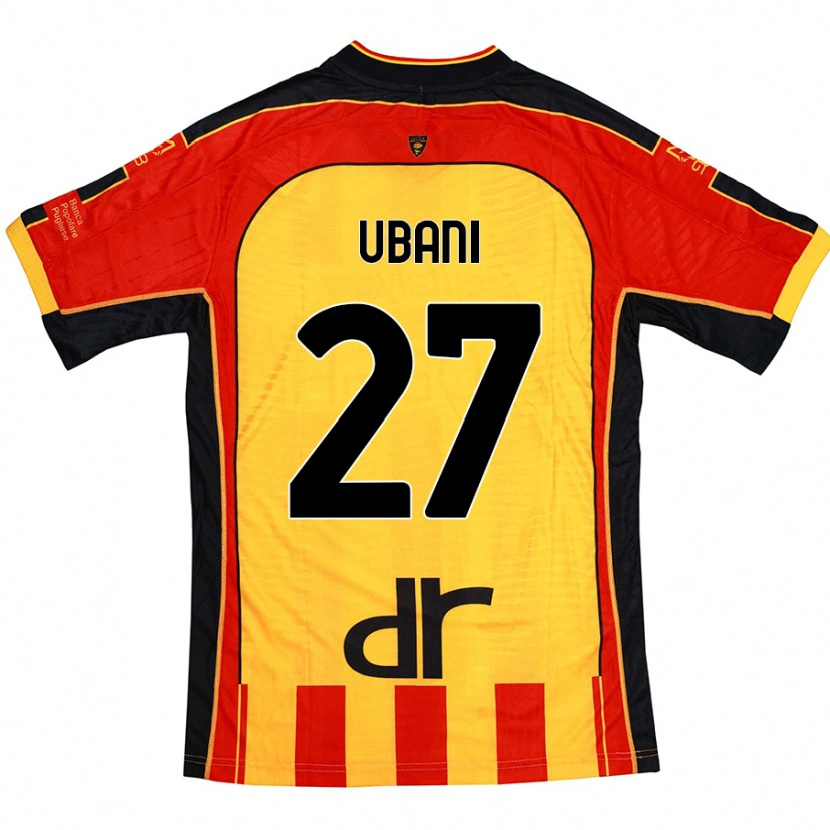 Danxen Uomo Maglia Marlon Ubani #27 Giallo Rosso Kit Gara Home 2024/25 Maglietta