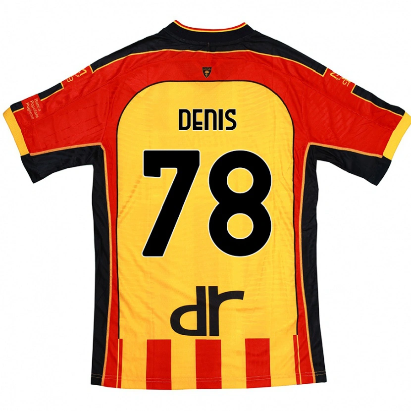 Danxen Uomo Maglia Max Denis #78 Giallo Rosso Kit Gara Home 2024/25 Maglietta
