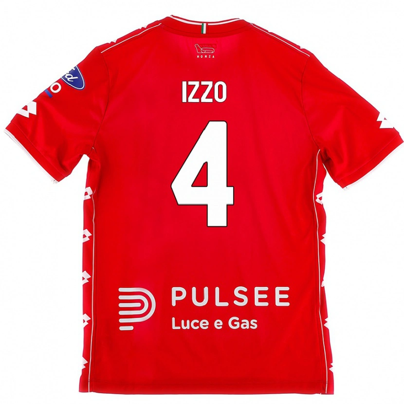 Danxen Uomo Maglia Armando Izzo #4 Rosso Bianco Kit Gara Home 2024/25 Maglietta