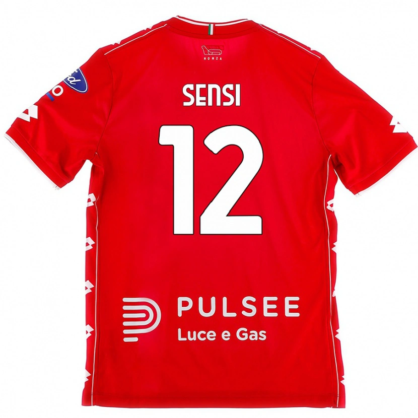 Danxen Uomo Maglia Stefano Sensi #12 Rosso Bianco Kit Gara Home 2024/25 Maglietta