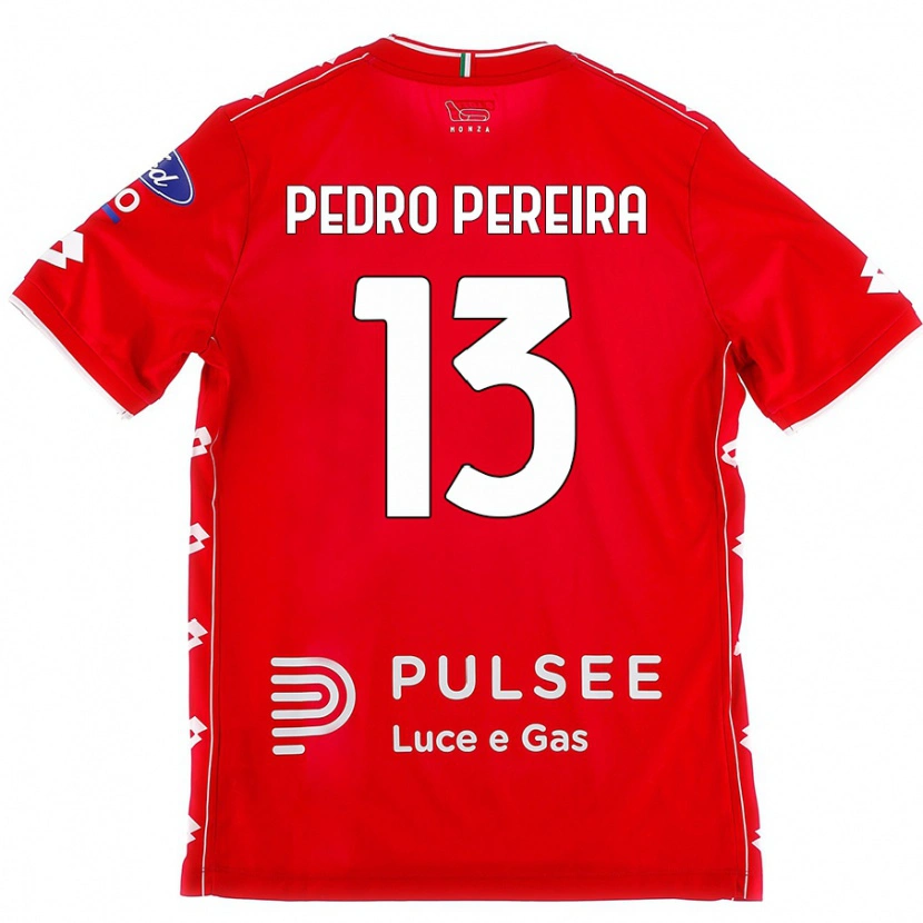Danxen Uomo Maglia Pedro Pereira #13 Rosso Bianco Kit Gara Home 2024/25 Maglietta