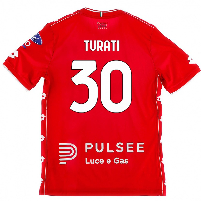 Danxen Uomo Maglia Stefano Turati #30 Rosso Bianco Kit Gara Home 2024/25 Maglietta