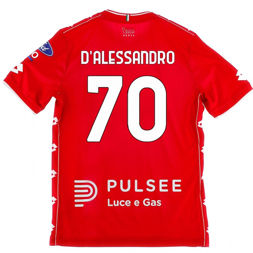 Danxen Uomo Maglia Marco D'alessandro #70 Rosso Bianco Kit Gara Home 2024/25 Maglietta
