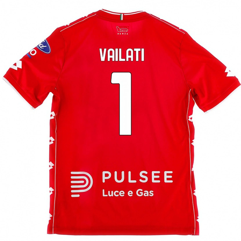 Danxen Uomo Maglia Andrea Vailati #1 Rosso Bianco Kit Gara Home 2024/25 Maglietta