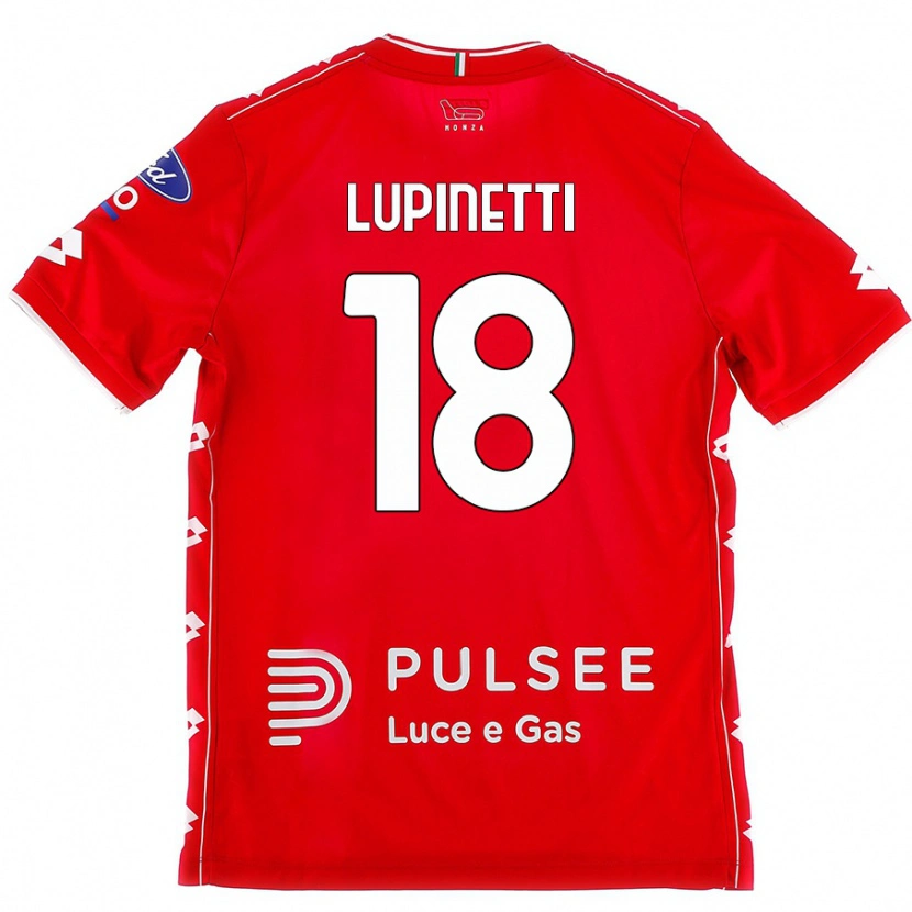 Danxen Uomo Maglia Tommaso Lupinetti #18 Rosso Bianco Kit Gara Home 2024/25 Maglietta