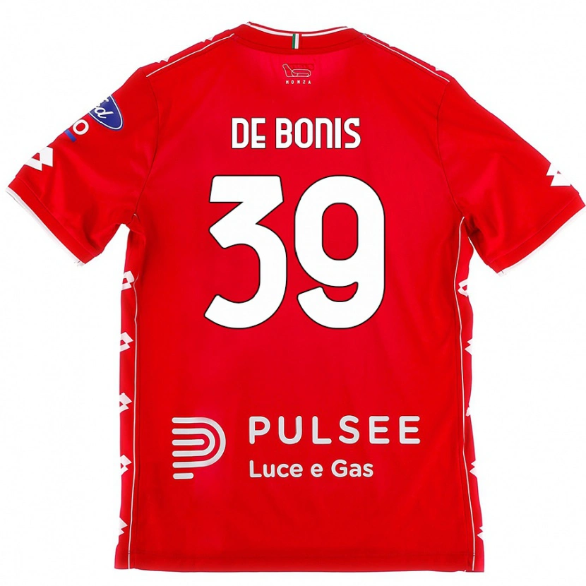 Danxen Uomo Maglia Andrea De Bonis #39 Rosso Bianco Kit Gara Home 2024/25 Maglietta