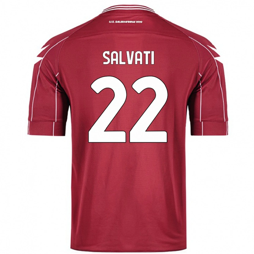 Danxen Uomo Maglia Gregorio Salvati #22 Borgogna Kit Gara Home 2024/25 Maglietta