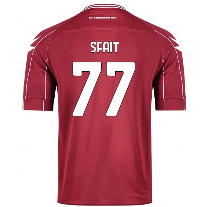 Danxen Uomo Maglia Andres Sfait #77 Borgogna Kit Gara Home 2024/25 Maglietta
