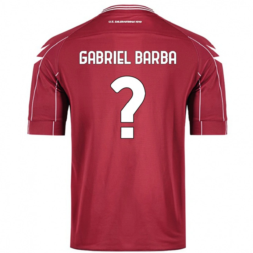 Danxen Uomo Maglia Luigi Gabriel Barba #0 Borgogna Kit Gara Home 2024/25 Maglietta