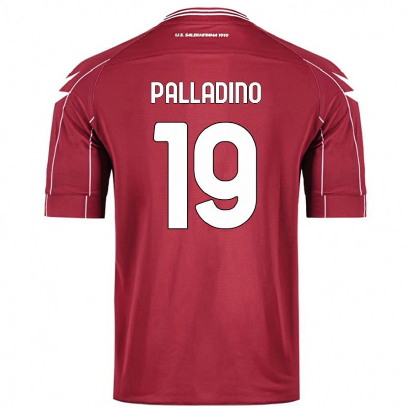 Danxen Uomo Maglia Alfonso Palladino #19 Borgogna Kit Gara Home 2024/25 Maglietta