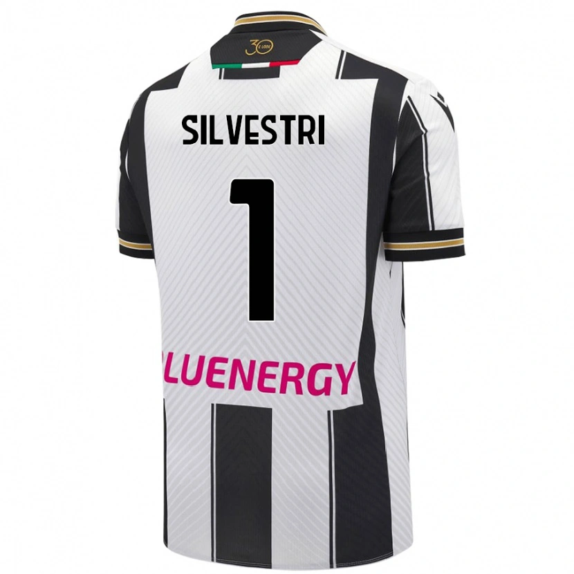 Danxen Uomo Maglia Marco Silvestri #1 Bianco Nero Kit Gara Home 2024/25 Maglietta