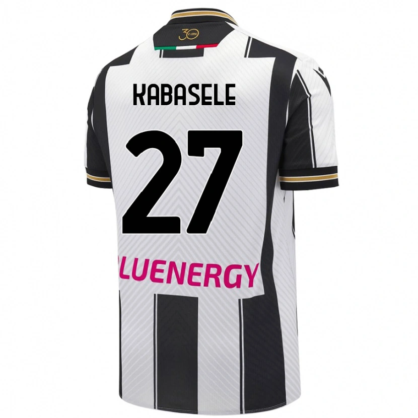 Danxen Uomo Maglia Christian Kabasele #27 Bianco Nero Kit Gara Home 2024/25 Maglietta