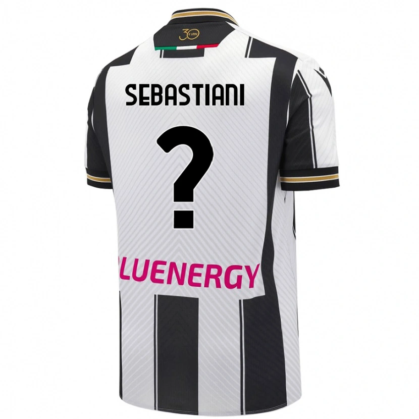 Danxen Uomo Maglia Josè Alberto Sebastiani #0 Bianco Nero Kit Gara Home 2024/25 Maglietta