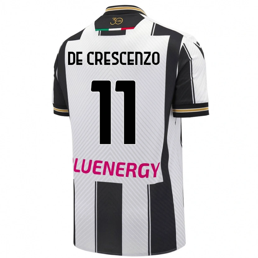 Danxen Uomo Maglia Marco De Crescenzo #11 Bianco Nero Kit Gara Home 2024/25 Maglietta