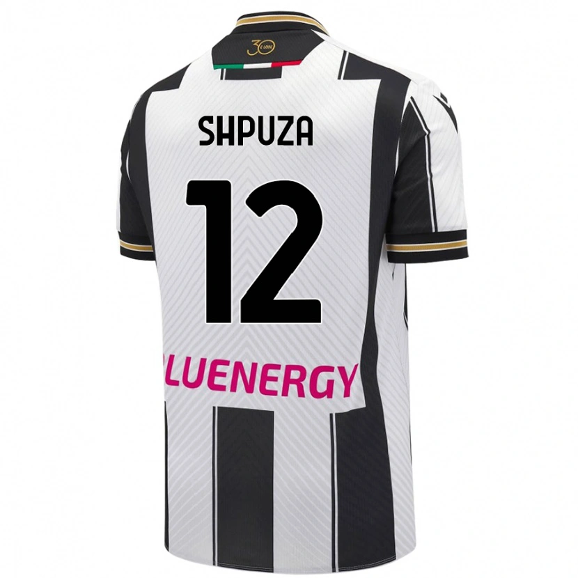 Danxen Uomo Maglia Kleo Shpuza #12 Bianco Nero Kit Gara Home 2024/25 Maglietta