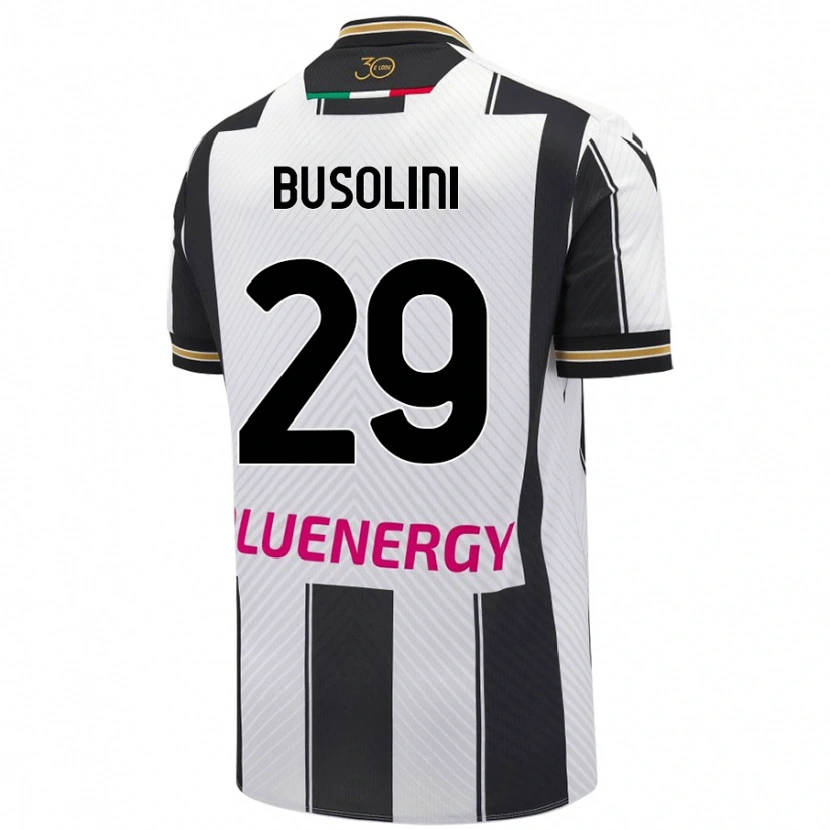 Danxen Uomo Maglia Alessandro Busolini #29 Bianco Nero Kit Gara Home 2024/25 Maglietta