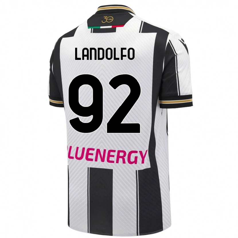 Danxen Uomo Maglia Tommaso Landolfo #92 Bianco Nero Kit Gara Home 2024/25 Maglietta