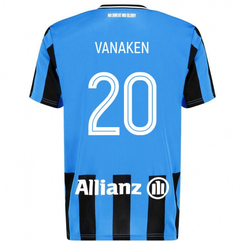 Danxen Uomo Maglia Hans Vanaken #20 Azzurro Nero Kit Gara Home 2024/25 Maglietta