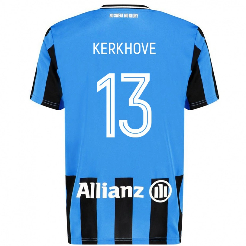 Danxen Uomo Maglia Angel Kerkhove #13 Azzurro Nero Kit Gara Home 2024/25 Maglietta