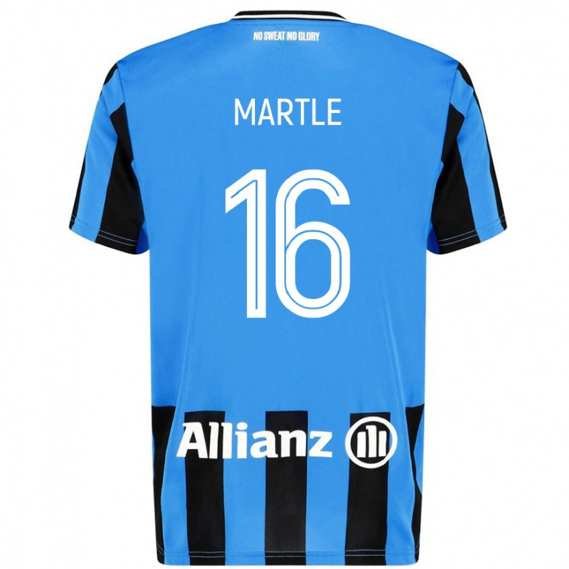 Danxen Uomo Maglia Margaux Martlé #16 Azzurro Nero Kit Gara Home 2024/25 Maglietta
