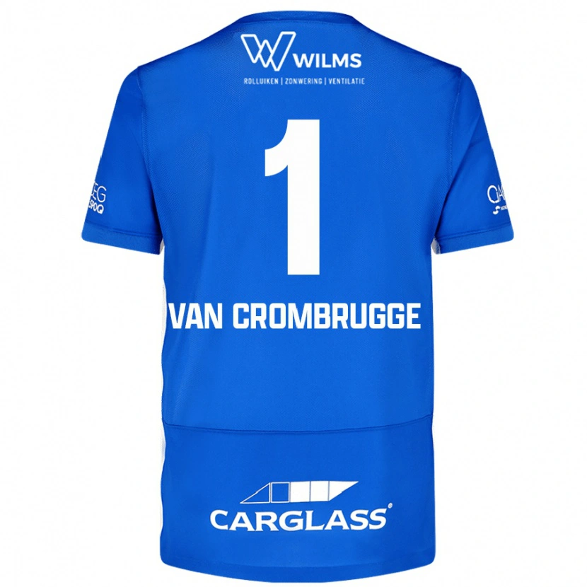 Danxen Uomo Maglia Hendrik Van Crombrugge #1 Blu Kit Gara Home 2024/25 Maglietta