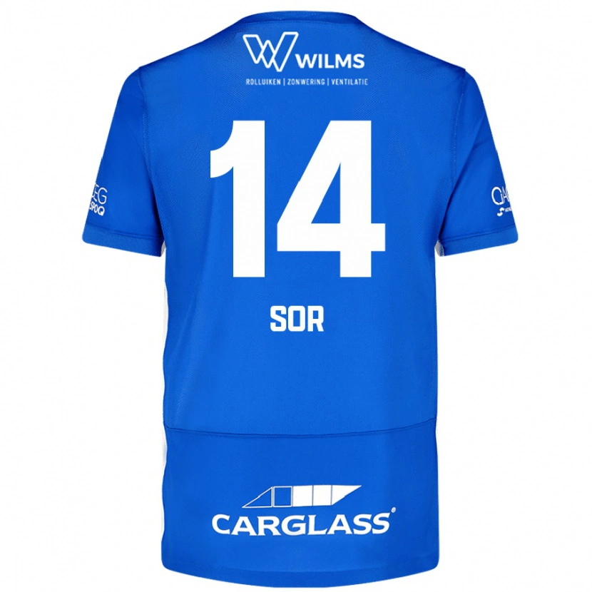 Danxen Uomo Maglia Yira Sor #14 Blu Kit Gara Home 2024/25 Maglietta