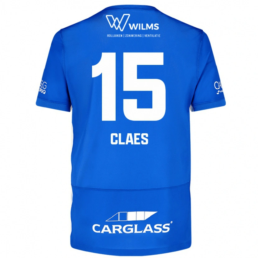 Danxen Uomo Maglia Thomas Claes #15 Blu Kit Gara Home 2024/25 Maglietta