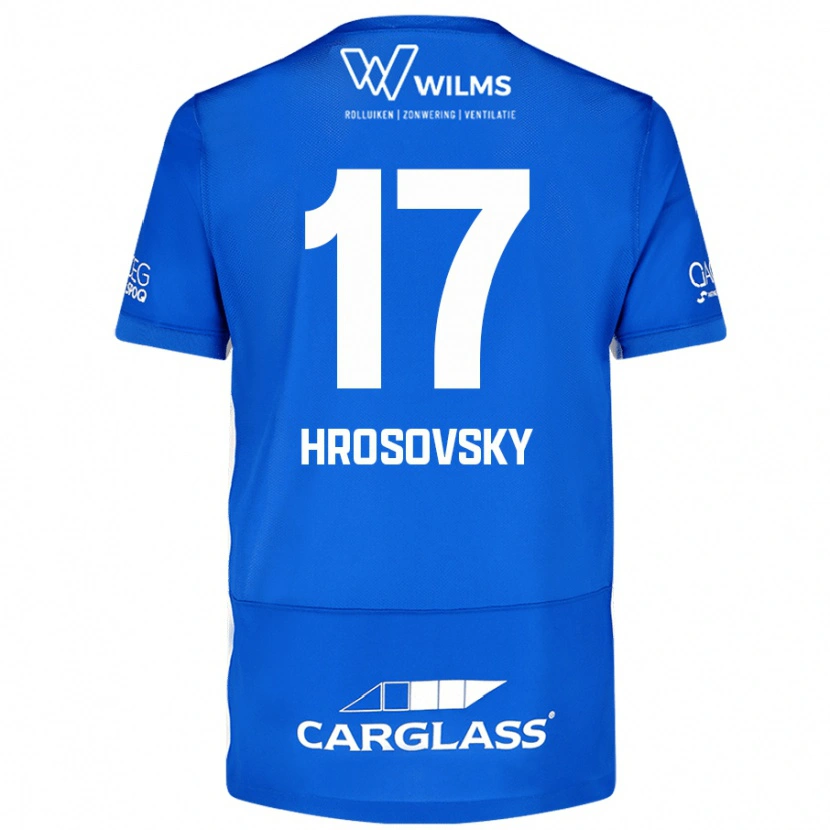 Danxen Uomo Maglia Patrik Hrosovsky #17 Blu Kit Gara Home 2024/25 Maglietta