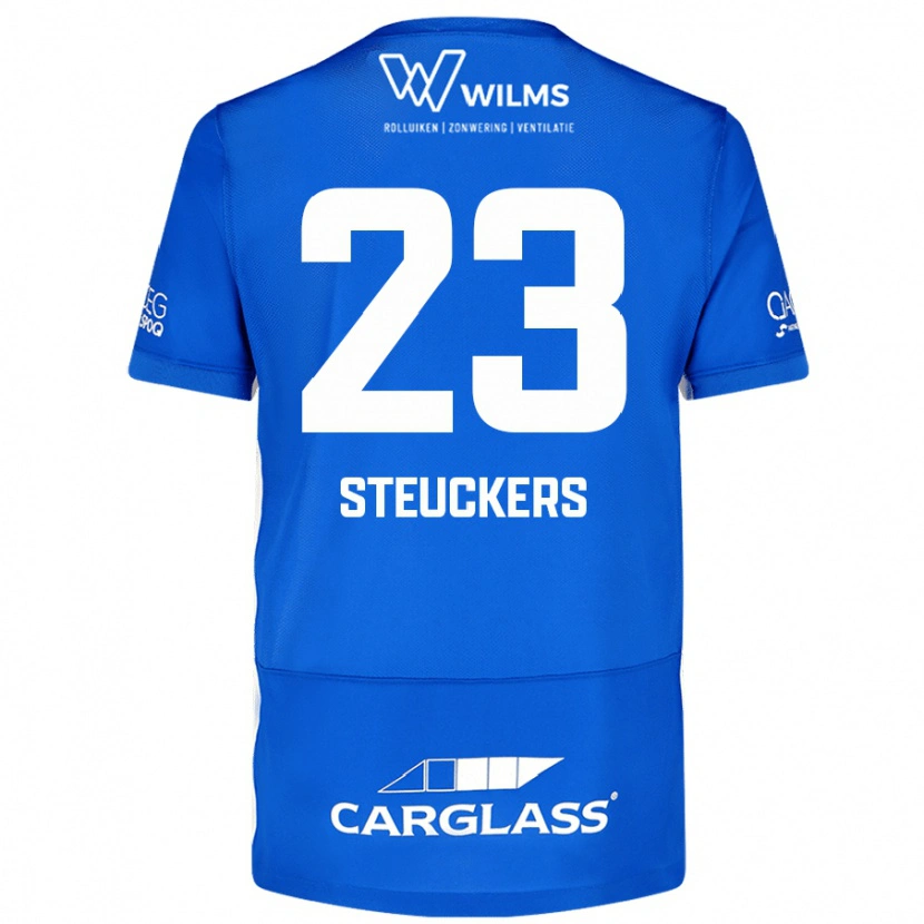 Danxen Uomo Maglia Jarne Steuckers #23 Blu Kit Gara Home 2024/25 Maglietta