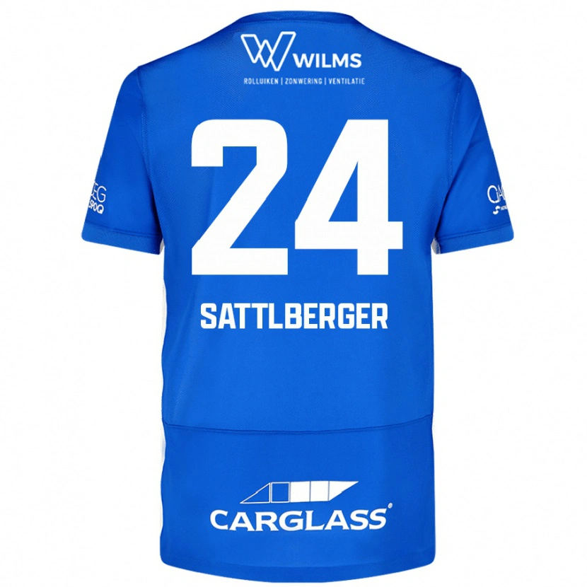 Danxen Uomo Maglia Nikolas Sattlberger #24 Blu Kit Gara Home 2024/25 Maglietta