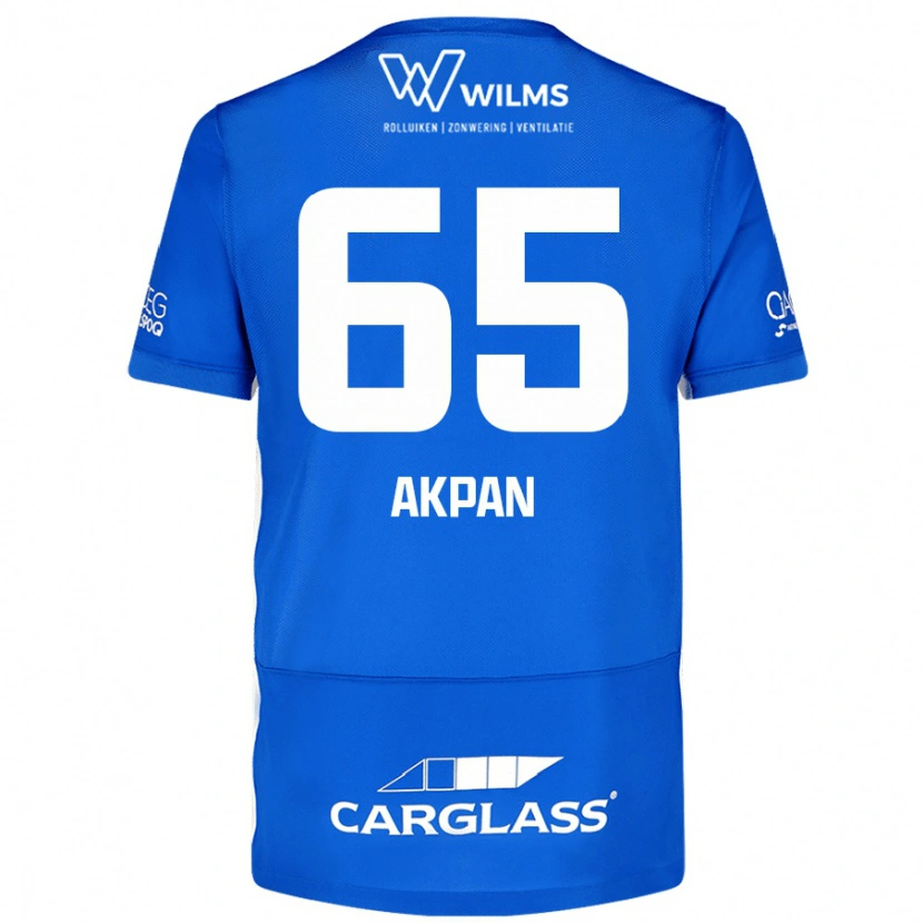 Danxen Uomo Maglia Christian Akpan #65 Blu Kit Gara Home 2024/25 Maglietta