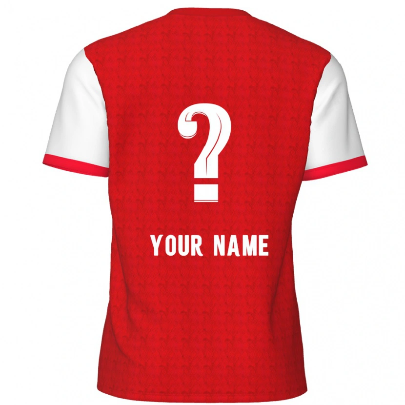 Danxen Uomo Maglia Il Tuo Nome #0 Rosso Bianco Kit Gara Home 2024/25 Maglietta