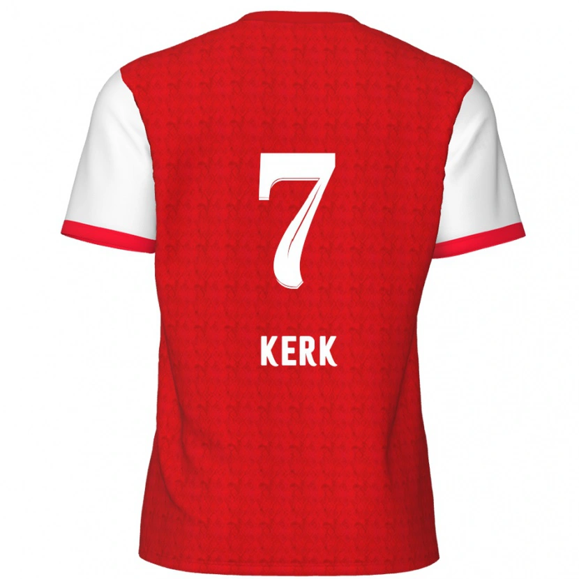 Danxen Uomo Maglia Gyrano Kerk #7 Rosso Bianco Kit Gara Home 2024/25 Maglietta