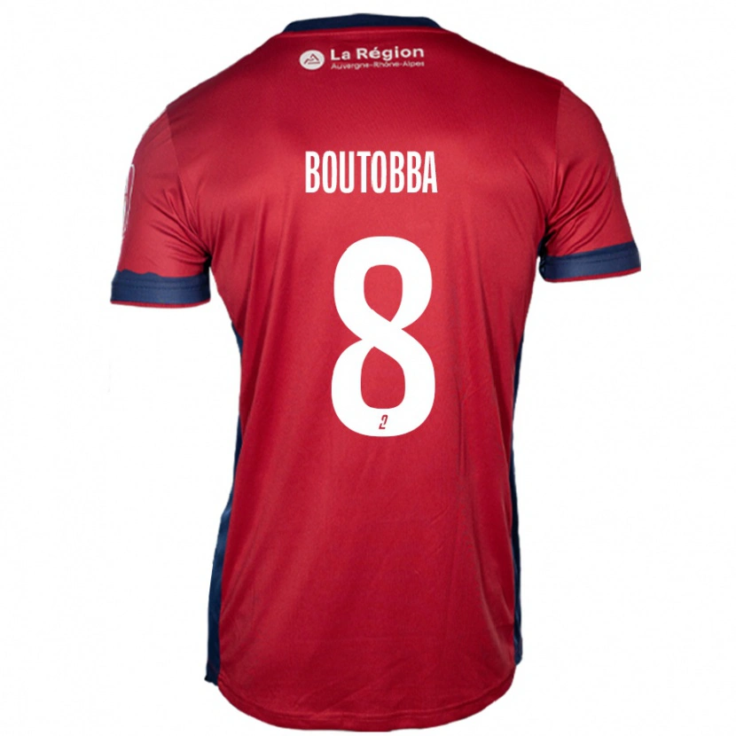 Danxen Uomo Maglia Bilal Boutobba #8 Borgogna Chiaro Kit Gara Home 2024/25 Maglietta