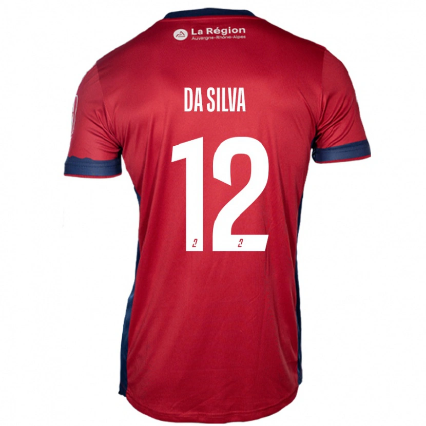 Danxen Uomo Maglia Damien Da Silva #12 Borgogna Chiaro Kit Gara Home 2024/25 Maglietta