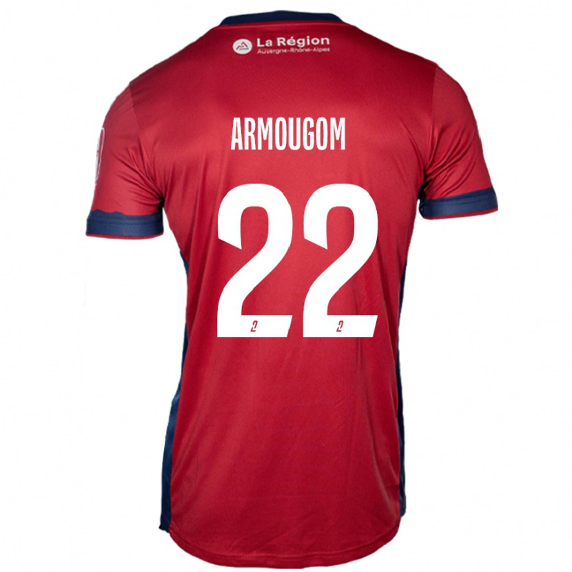 Danxen Uomo Maglia Yoël Armougom #22 Borgogna Chiaro Kit Gara Home 2024/25 Maglietta