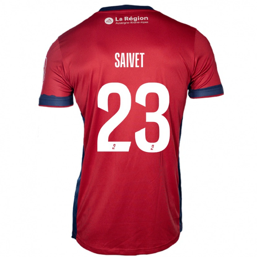 Danxen Uomo Maglia Henri Saivet #23 Borgogna Chiaro Kit Gara Home 2024/25 Maglietta