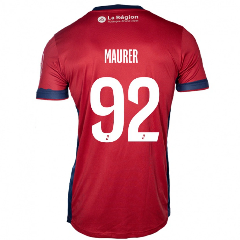 Danxen Uomo Maglia Aïman Maurer #92 Borgogna Chiaro Kit Gara Home 2024/25 Maglietta