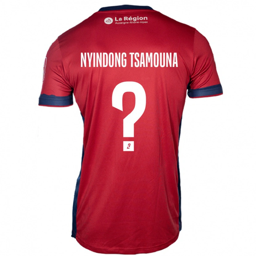 Danxen Uomo Maglia Jean Nyindong Tsamouna #0 Borgogna Chiaro Kit Gara Home 2024/25 Maglietta