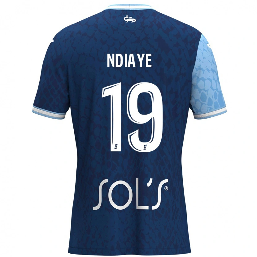 Danxen Uomo Maglia Rassoul Ndiaye #19 Azzurro Blu Scuro Kit Gara Home 2024/25 Maglietta