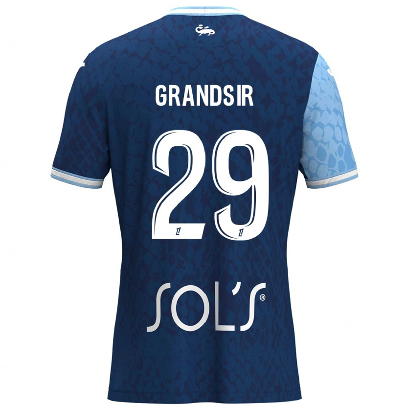 Danxen Uomo Maglia Samuel Grandsir #29 Azzurro Blu Scuro Kit Gara Home 2024/25 Maglietta