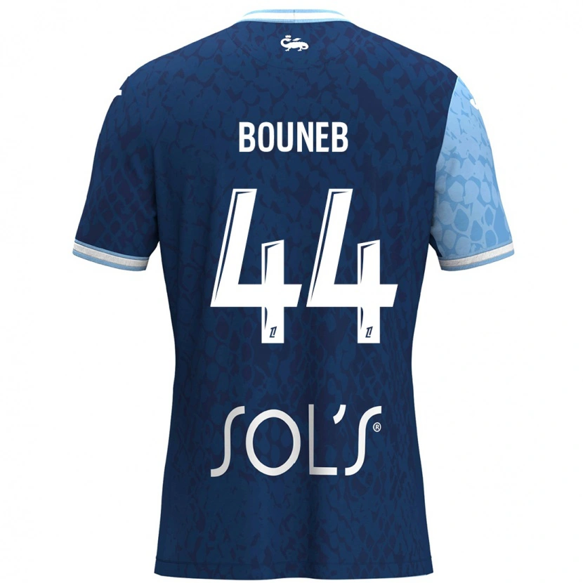 Danxen Uomo Maglia Ismaïl Bouneb #44 Azzurro Blu Scuro Kit Gara Home 2024/25 Maglietta