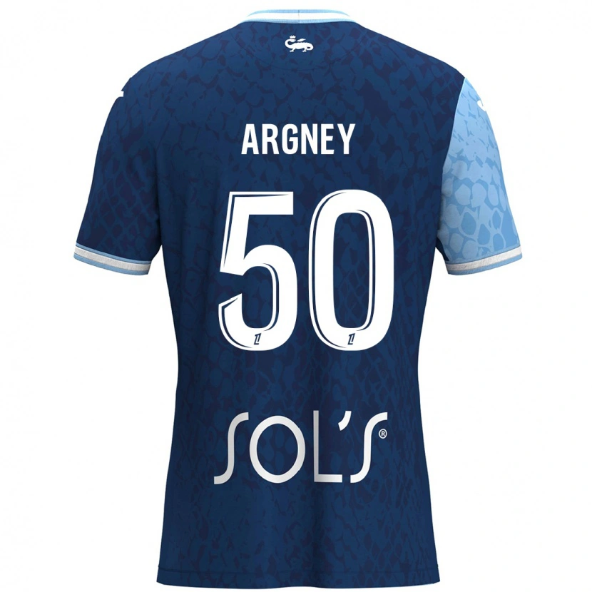 Danxen Uomo Maglia Paul Argney #50 Azzurro Blu Scuro Kit Gara Home 2024/25 Maglietta