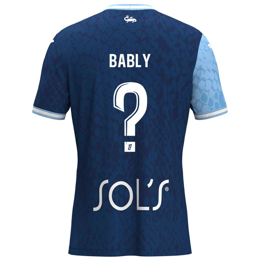 Danxen Uomo Maglia Emmanuel Bably #0 Azzurro Blu Scuro Kit Gara Home 2024/25 Maglietta