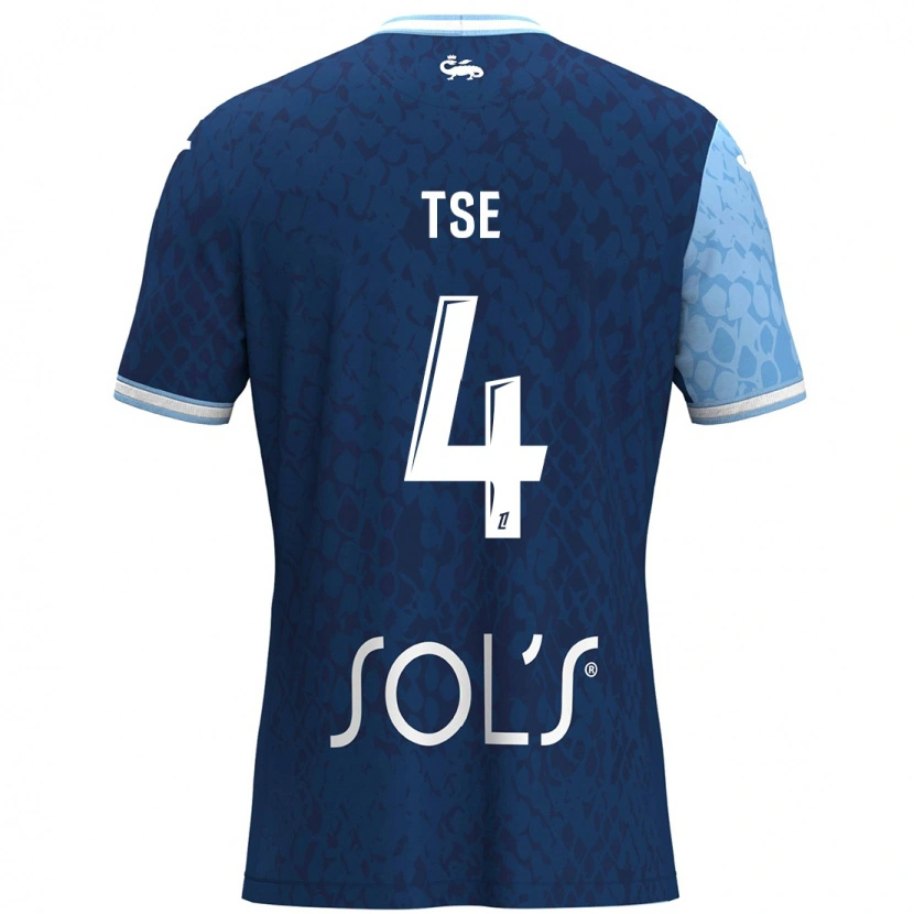 Danxen Uomo Maglia Élisabeth Tsé #4 Azzurro Blu Scuro Kit Gara Home 2024/25 Maglietta