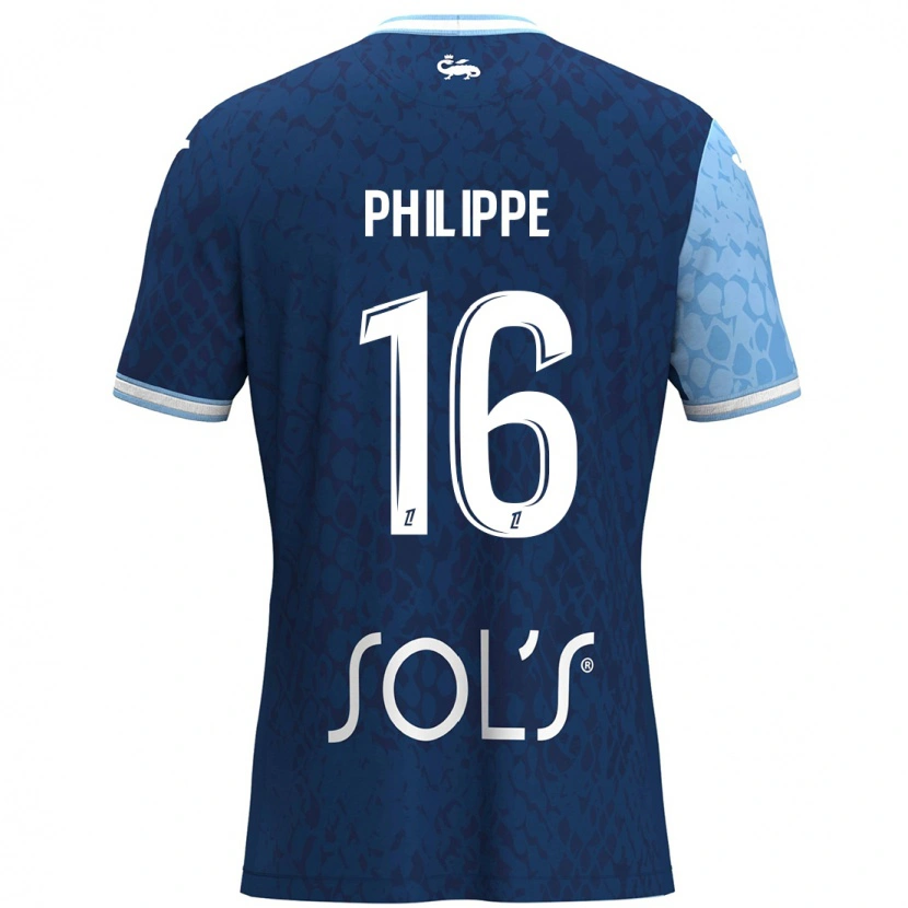 Danxen Uomo Maglia Laëtitia Philippe #16 Azzurro Blu Scuro Kit Gara Home 2024/25 Maglietta